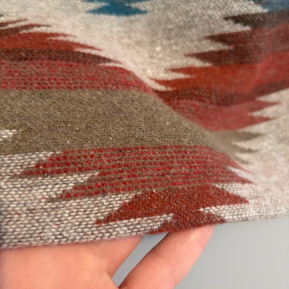 American Eagle Women's 12 Wool-Blend Mini Skirt Western Southwestern Lined Blue - Picture 13 of 16